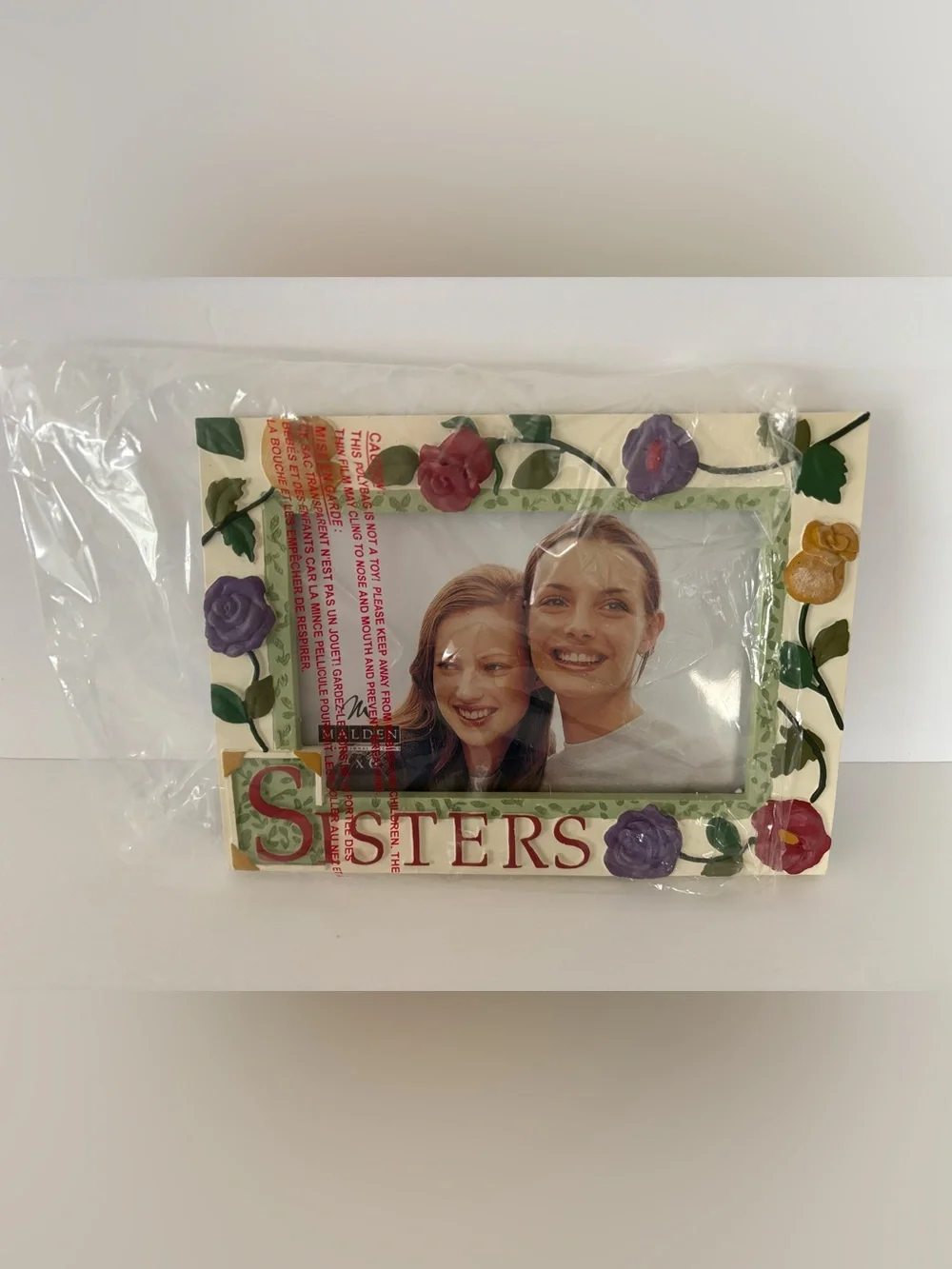 Malden Floral 'Sisters' Picture Frame with Red, Purple, Green Accents